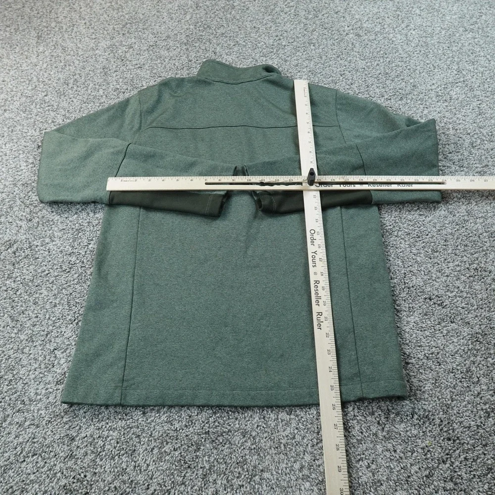 North Face Jacket Mens M Green Fleece 1/2 Zip Performance Outdoor Hiking Coat